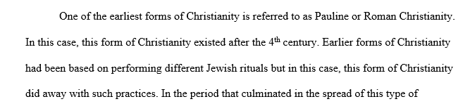 Form of historical Christianity