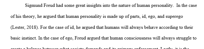 Freud’s theory of human personality