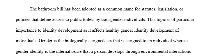 Gender Development and Sexuality