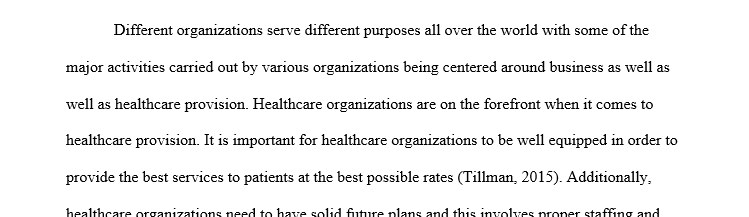 Healthcare organization