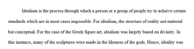 Idealism in the human figure in Greek Art
