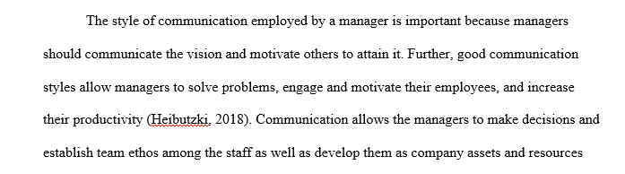 Impact of the manager’s communication style
