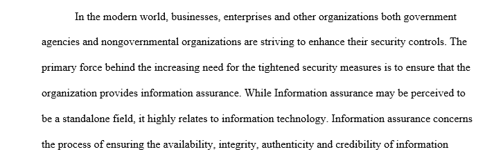 Information Assurance and Systems Security