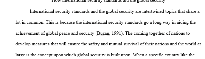 International security standards