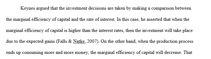 Keynesian theory of investment