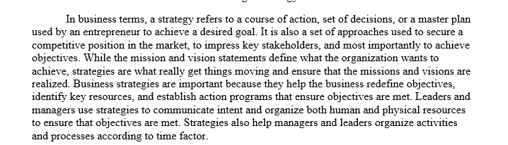 Management Policy and Strategy
