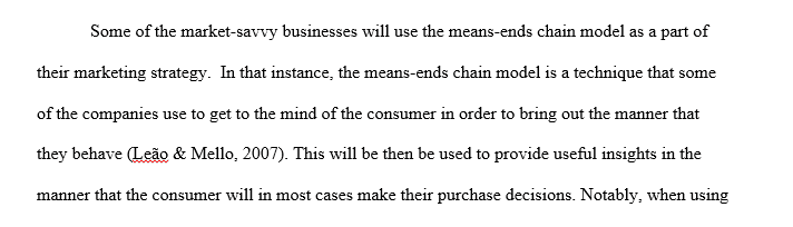 Means-end chain model