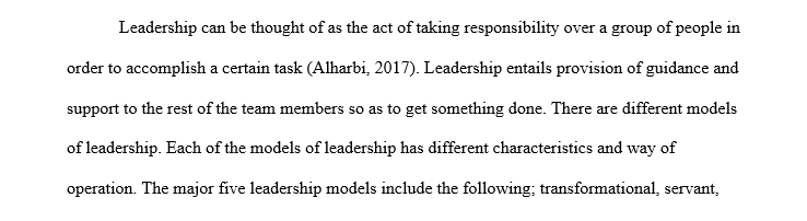 Models of leadership
