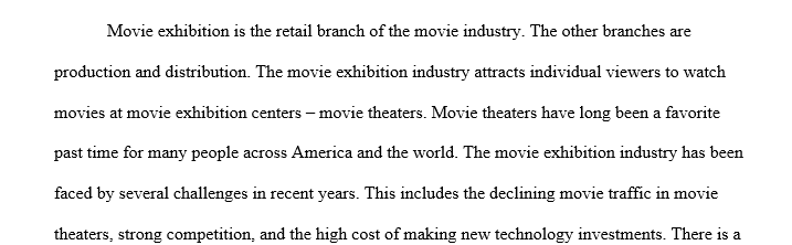 Movie Exhibition Business