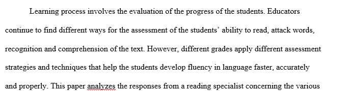 Reading Skills Assessment