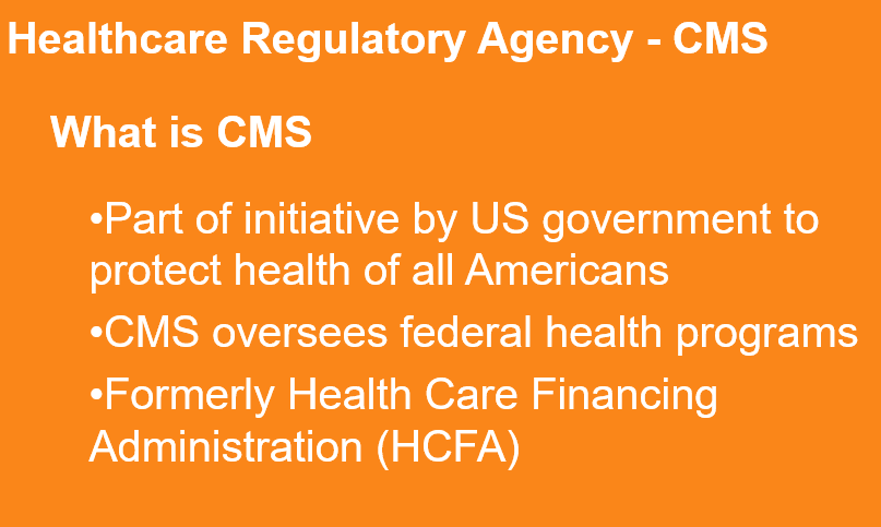 Regulatory agency healthcare emergency management