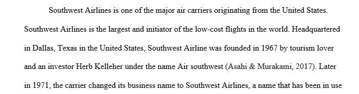 SWOT Analysis - Southwest Airlines
