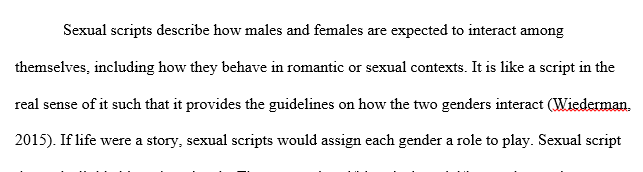 Sexual scripts