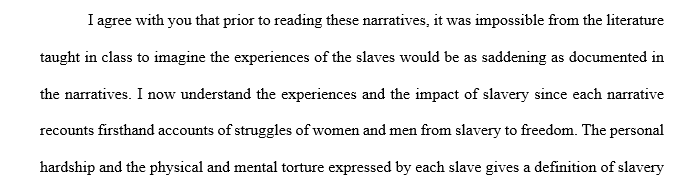 Slave narratives  