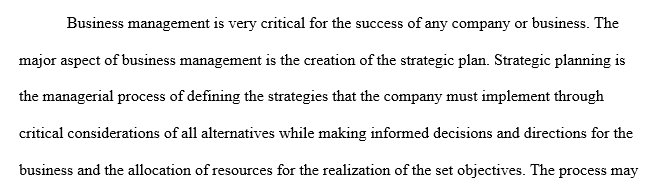 Strategic evaluation