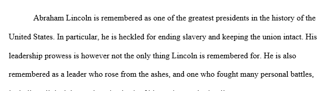 Struggles faced by Abraham Lincoln