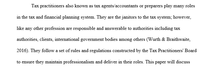 Tax practitioners