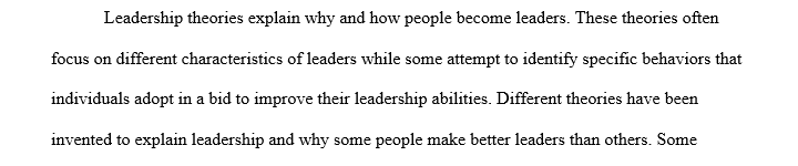 Taxonomy of leadership theories
