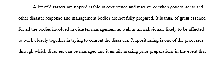 Understanding Logistics in Disaster