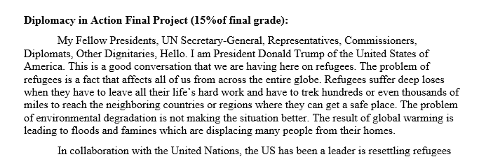 United nations Speech