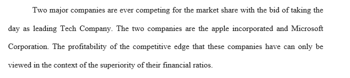 Complete several financial ratios for each company