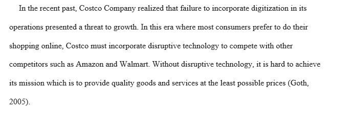 Conduct an analysis of that industry which is focused on the technology disruptions 