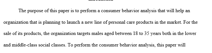 Consumer behavior analysis