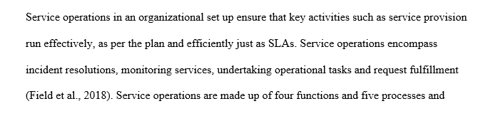 Service Operations and processes