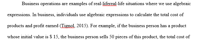 Solving or identifying algebraic expressions