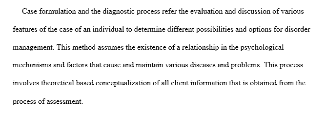 The creation of an effective treatment plan