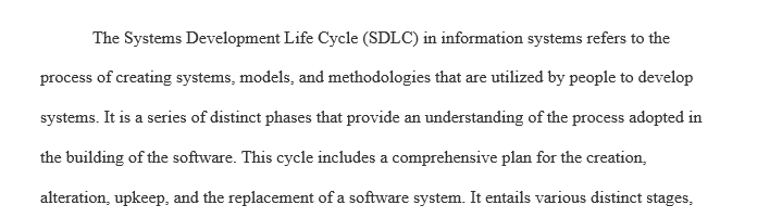 Software Development Life Cycle (SDLC) model and methodology