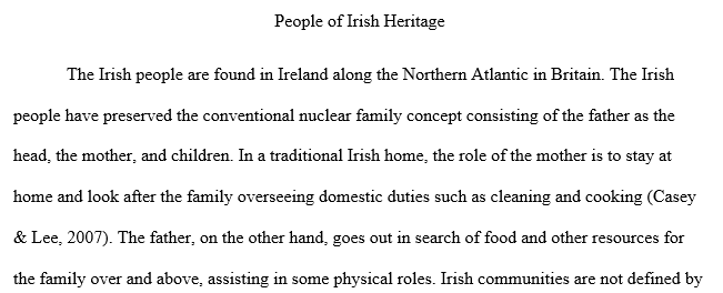 IRISH HERITAGE