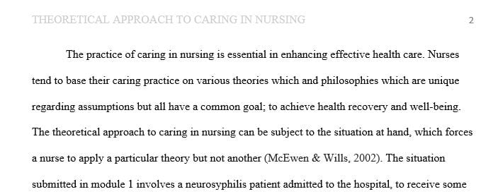 Briefly apply Dr. Parker's analysis of nursing theories to your nursing situation