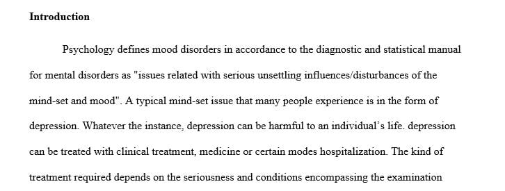 Create an outline for the Influences on Behavior and Psychological Disorders Paper