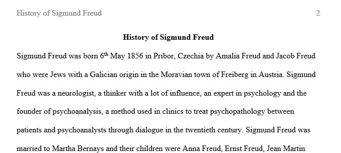 Describe the history of Sigmund Freud.