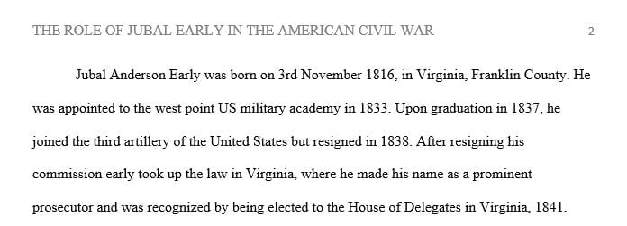 Describe the role of Jubal Early in the American Civil War.
