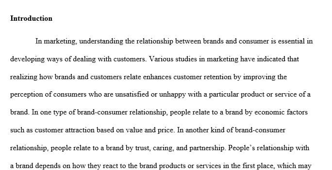 Discuss the Topic “Brands and Consumer” based on brand equity and brand loyalty
