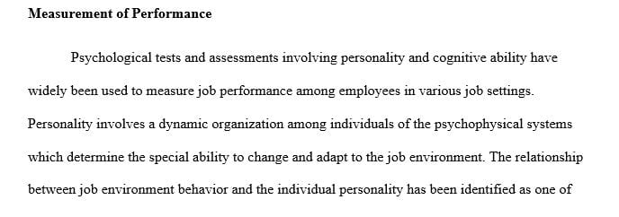 General cognitive abilities and personality measures as predictors of future job performance.