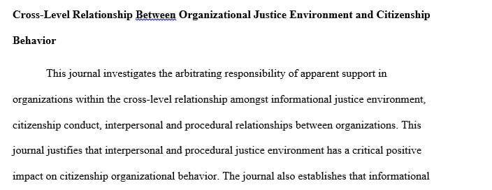 Investigate professional journals and locate two articles pertaining to organizational behavior that are of interest to you.