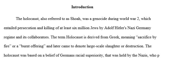 the holocaust reflection essay