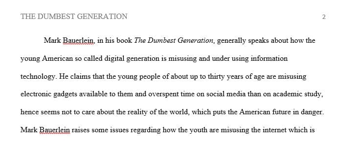 Watch the interview with Mark Bauerlein discuss his book Young Americans Are the Dumbest Generation