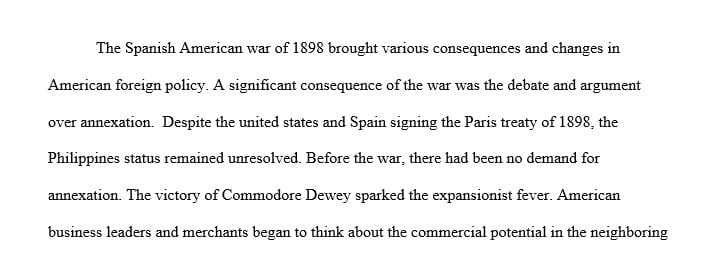 What were the consequences of the Spanish-American War (War of 1898)