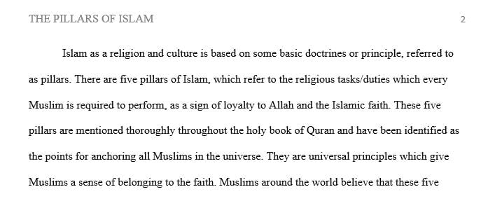 Write an essay of 1,000-1,250 words that analyzes the Five Pillars of Islam.