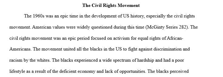 2 pages history essay on the civil rights movement 