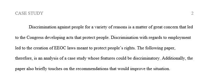 Analyze whether the candidate has a valid discrimination concern about the assessment.