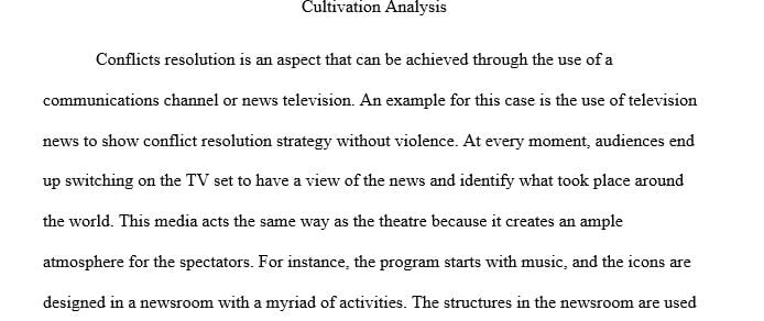 Describe a current television example that shows conflict resolution without violence as the solution strategy