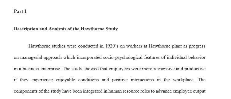 Describe how the components of the Hawthorne study are incorporated in current human resource functions.