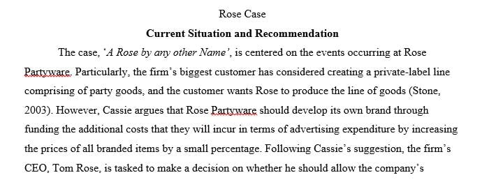Describe what you think Rose Partyware should do