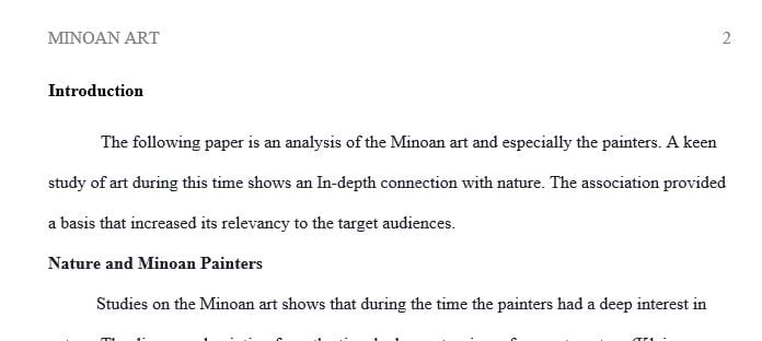  Discuss the significance of nature to Minoan painters.