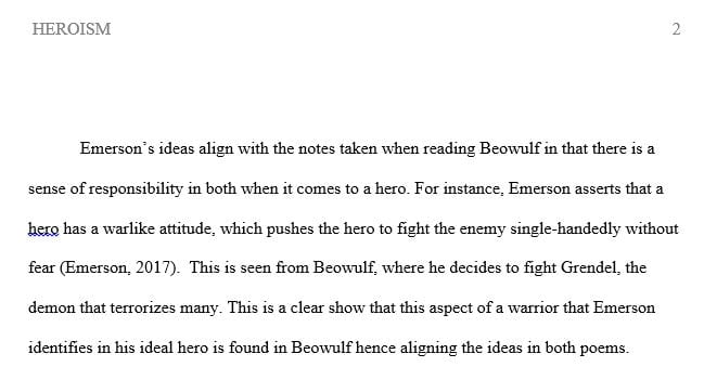 Do you think Emerson would have called Beowulf a hero